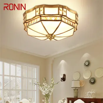 RONIN Modern Vintage Kreatív Réz Mennyezeti Lámpa Luxus LED Réz Berendezési tárgyak, Dekoráció, Otthon Hálószoba Veranda