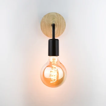 2DB E27 Fali Gyertyatartó Hálószoba Éjjeli Retro Lámpa Ipari Berendezés Nappali Bár, kávézó Szobás Fa, Fal LED