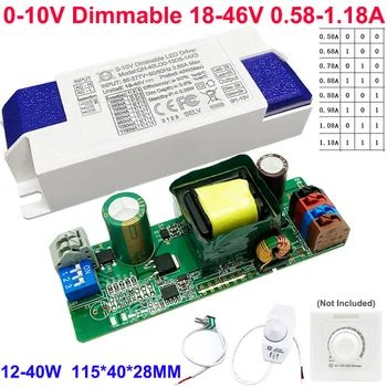 0-10V LED Driver Dimmer 18-46V főkapcsolót 250mA-1.2 Egy Tompítása 86 Gomb világítás Fali Vezérlő AC85-277V Állítható