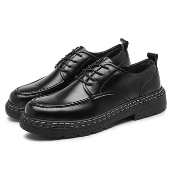 Férfi Luxus Alkalmi Valódi Bőrből készült, minőségi Szabadidő-Fekete Szerszám Cipő, Kényelmes Belül Kézzel készített Trend Naplopók Size38-45