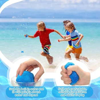 30DB Újrafelhasználható Víz Golyó Pamut Splash Golyókat a Víz Léggömbök Gyerekeknek Víz Harc Nyári Beach Medence Kertben Szórakoztató Játékok Fél