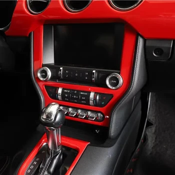 Szénszálas Autós Navigációs Vezérlő Panel Légkondicionáló Ventillátor Aljzat Fedelét, Trim Autó StylingFor Ford Mustang 2015-2023