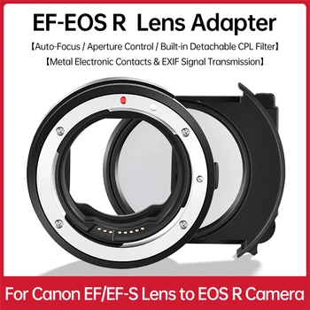 EF-EOS R autofókusz Kamera Objektív Adapter Gyűrű CPL Szűrő Csere EF/ EF-S Objektív Canon EOS RP R R5 R6 Kamera