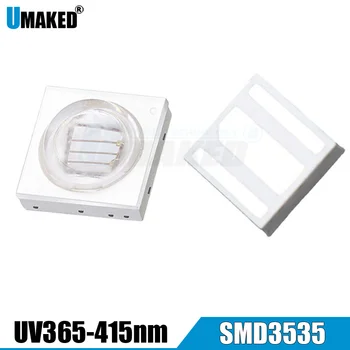 10DB Nagy Fényerejű SMD LED-3535 3W LED diódák lámpa, UV-lila 365 375 385 395 410 415nm lámpa chip