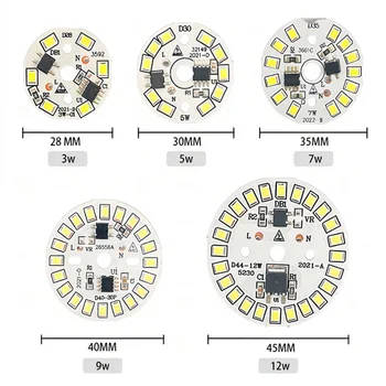 PaaMaa LED Izzó Javítás Lámpa SMD Lemez, Kör alakú Modul fényforrás Lemez Izzó Fény AC 220V Led Beépíthető Chip LED Spotlámpa