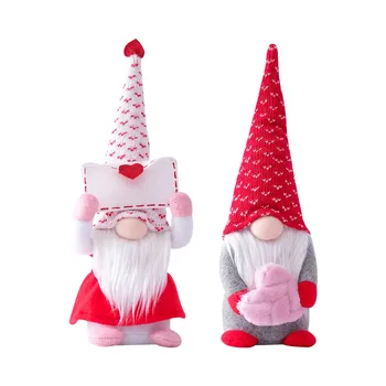 2db Valentin Nap Arctalan Baba Kis Dísz Északi Gnome Öreg Baba Otthoni Dekoráció Valentin-Nap Gnome Ajándékok, Játékok