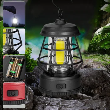 Vízálló Retro LED Lámpa elemes Vintage Külső Fény Szuper Fényes Kemping Felszerelés, Elemlámpa a Hurrikán Kemping