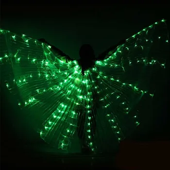 Pillangó LED Szárnyak hastánc Színpadon Viseljen Világos Parti Lámpa Jelmez Szivárvány Színeit Teljesítmény Cosplay Bár Nightculb Kellékek Mutatja