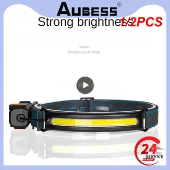 1/2DB Érzékelő LED Hordható Fényszóró EPG/XPG+COB Fényszóró 2000mAh 18650 Újratölthető USB Hordozható Floodlight Munka Fény COB