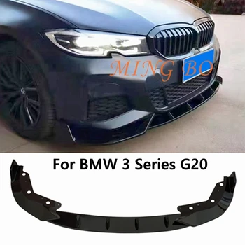 BMW 3-as Sorozat G20 320i 330i Tuning 2019-2022 M Pack MP Stílus Első Lökhárító Spoiler Ajak Spoiler Diffúzor Őr Test Kit Borító