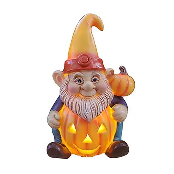 Halloween Tök Öreg Szobor Gnome Kerti Manó Gyanta Díszítő Szobrok, Figurák Díszek Asztal Dekoráció Lakberendezés