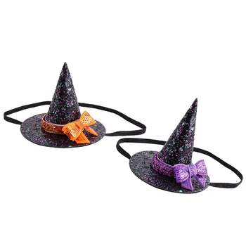 2 Db Haj Nyakkendő Halloween Fejpánt Hairband Tartozékok Cosplay Hegyes Fél Ruhával Gyermek Boszorkány kalap
