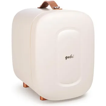 QUBI Mini Hűtőszekrény, Professzionális Kompakt Hűtőszekrény A Bőrápoló, Mini Kozmetikumok, Smink, 5 Liter (Krém Fehér, 5L)
