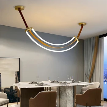 Modern Tervező Pendand Lámpa Otthoni Dekoráció Öv Felfüggesztés Luxus Mennyezeti Csillár Étterem Art Dekor függő Lámpák