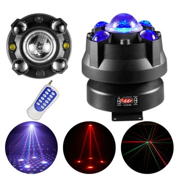 Mozgó Fej Színpadi Lámpa 100W Disco Fény LED RGBW Fél Fény DMX512 Villogó Fény a Lézer A DJ, Diszkó Bár, Karácsonyi Esküvő