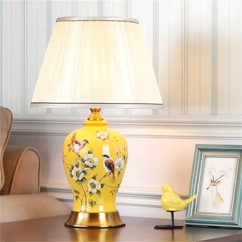 Kerámia asztali lámpa, LED, asztali lámpa, éjjeli nappali, hálószoba, étkező, luxus otthon dekoráció asztali lámpa