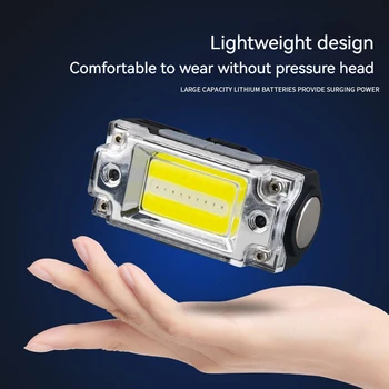LETOUR Smart Sensor Fényszóró Újratölthető LED-es Kalap Klip Mini Fényszóró 5 Módok Hordozható Kemping Lámpa Kerékpározás Horgászat Vadászat
