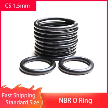 CS 1.5 mm,Magas olaj ellenállás Nitril O-Gyűrű NBR Gumi Tömítés O-Gyűrű,Vastagság 1,5 mm,OD 4-100mm