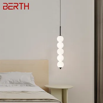 ÁGY Modern Réz Lámpa Lámpatest, LED Csillár 3 Színek Egyszerűen Kreatív Dekor Üveg Lógó Lámpa Otthoni Hálószoba Éjjeli
