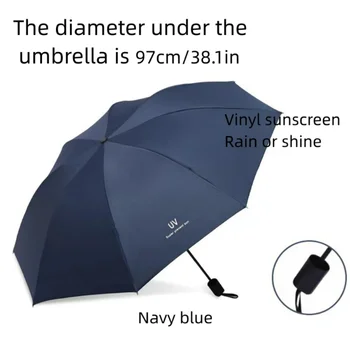 Fekete gumi 8 törés összecsukható fényvédő esernyő
