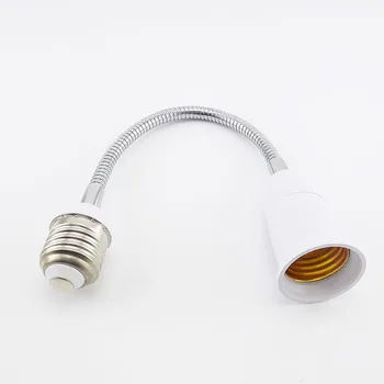 28 cm E27 LED Izzó Alap Csatlakozó Flexibilis Hosszabbító Fény Jogosultja Átalakító E27, hogy E27 Socke Lámpa Adapterr EU-US Plug LED