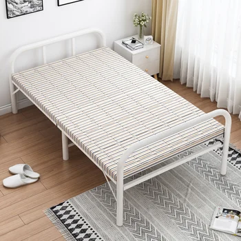 Összecsukható ágy egyszemélyes ágy hivatal nap egyszerű dupla bérleti szoba hordozható 1.2 m haza ebédszünet kemény tábla ágy, hálószoba bútor