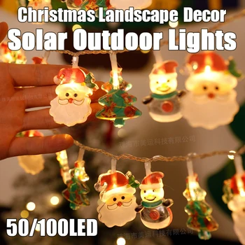 LED Karácsonyi Lámpás String Hóember Öreg Dekor Világítás Táj Jelenet Elrendezés Kreatív Karácsonyi Fára Akasztás Medálok Lámpák