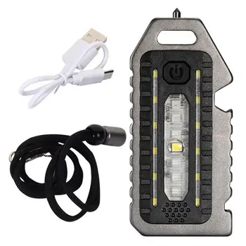 Kemping Lámpa Kényelmes, Négy-az-egyben Sürgősségi Zseblámpa Ablak Kalapács Multifunkcionális Kis LED Zseblámpa Kulcstartó Ajándék