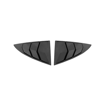 A Tesla Model 3-Y Louvre Hátsó Háromszög Flitterekkel Külső Módosító Alkatrészek, Fényes, Fekete, D