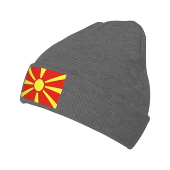 Zászló Macedónia Kötött Sapka Sapka, Kötött Sapka Sapka, Sapkák Sapka Unisex Hipster