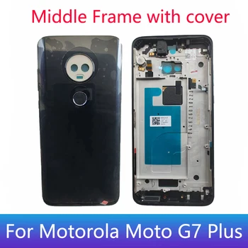 Középső Keret LCD Keret Rendszám Panel Váz Ház Motorola Moto G7 Plusz Telefon Fém Középső Keret, Javítás, Alkatrészek, fedéllel