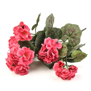 36cm Mesterséges Muskátli Virágot, Növényt, Piros, Rózsaszín, Fehér Lila Esküvői Buli Kert Karácsonyi Dísz, Otthon Dekoráció