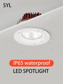 Led Reflektorok IP65 Vízálló Beépíthető Süllyesztett Fürdőszoba, Konyha Még Spot Lámpa Anti-Köd COB Foco Mennyezeti Lámpa 110V, 220V
