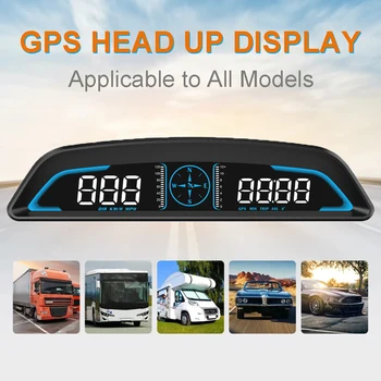 G3 GPS Sebességmérő Head Up Display, Autós Kiegészítők HUD Kijelzőt Intelligens Digitális Sebesség Mérő fordulatszám-túllépés Riasztás Számláló az Összes Autó