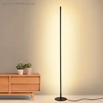 Modern Hengeres Hosszú Sorban állólámpa Minimalista Távirányító Hálószoba Tanulmány Nappali Dekoráció LED Lámpatestek