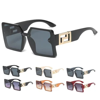 Luxus Tervező Tér Túlméretes Lapos Tetején UV 400 Lejtés Napszemüveg Női Férfi Unisex Arcát Karcsúsító Árnyalatok napszemüvegek