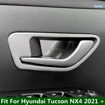 Ajtókilincsen Tál Fedelét, Trim Alkalmas Hyundai Tucson NX4 2021 2022 Fekete Csiszolt Belső Kiegészítők
