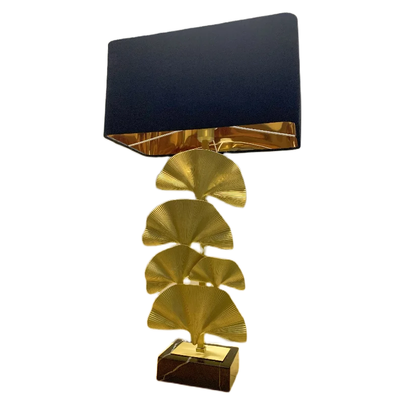 Luxus minden-réz ginkgo levél dekoráció retro asztali lámpa Amerikai modell szoba bútor kiállítás nappali művészeti lámpák - 0