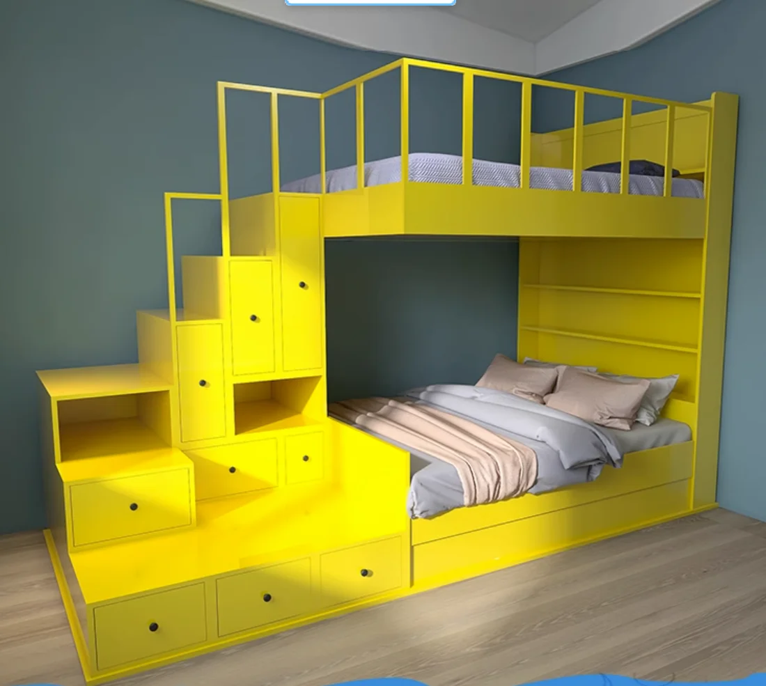 Multi-funkcionális Magas-Alacsony Ágy Lakás Kollégium Dupla Emeletes ágy Modern, egyszerű, szekrények magas ágy - 0