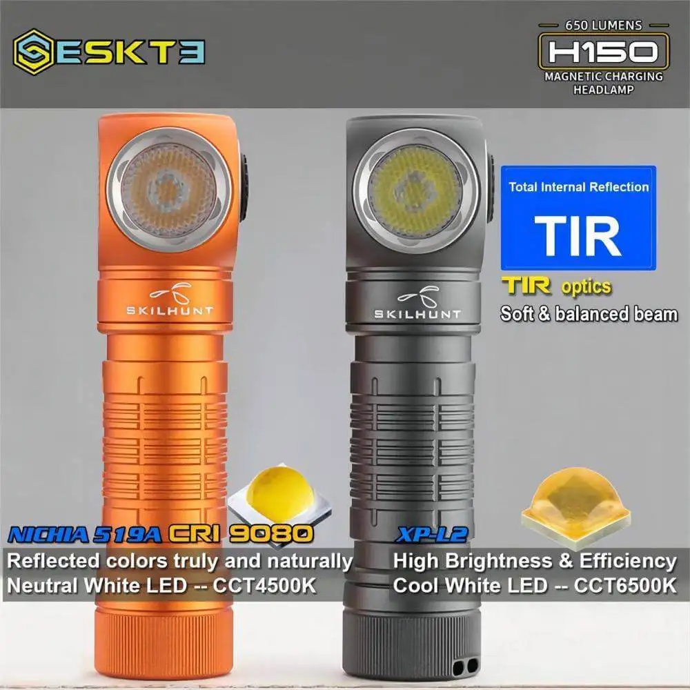 ESKTE H150 USB mágneses töltés LED Fényszóró - - 1