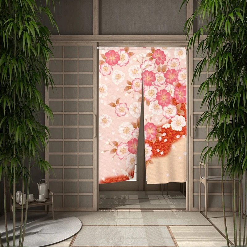 Japán Noren Ajtó Ajtó Curatin Cseresznyevirág Izakaya Partíció Függöny Konyha Hálószoba Fürdőszoba Ajtó Dekoráció A Fél Függöny - 1