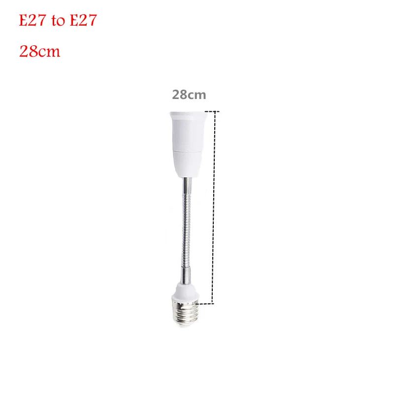 28 cm E27 LED Izzó Alap Csatlakozó Flexibilis Hosszabbító Fény Jogosultja Átalakító E27, hogy E27 Socke Lámpa Adapterr EU-US Plug LED - 2