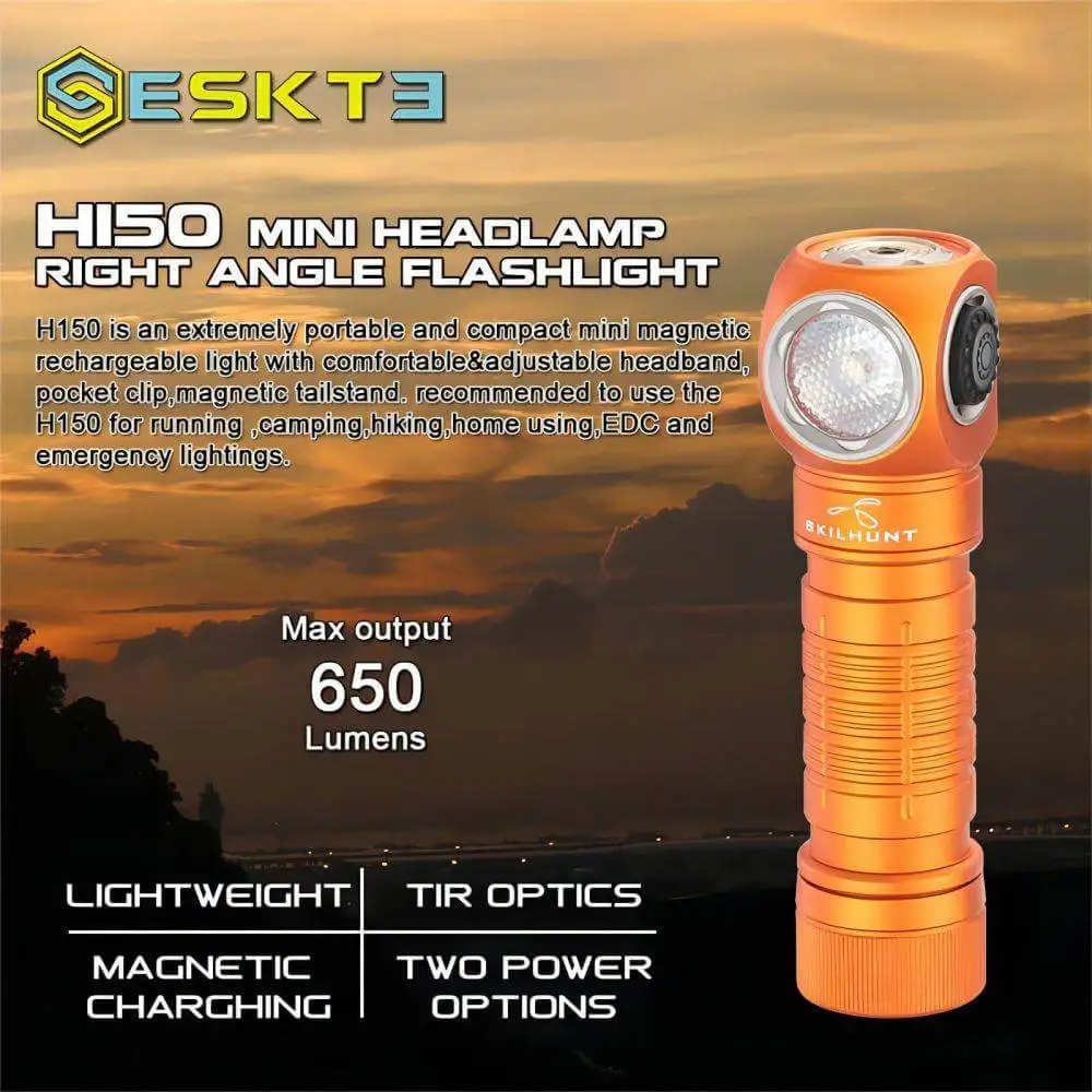 ESKTE H150 USB mágneses töltés LED Fényszóró - - 2