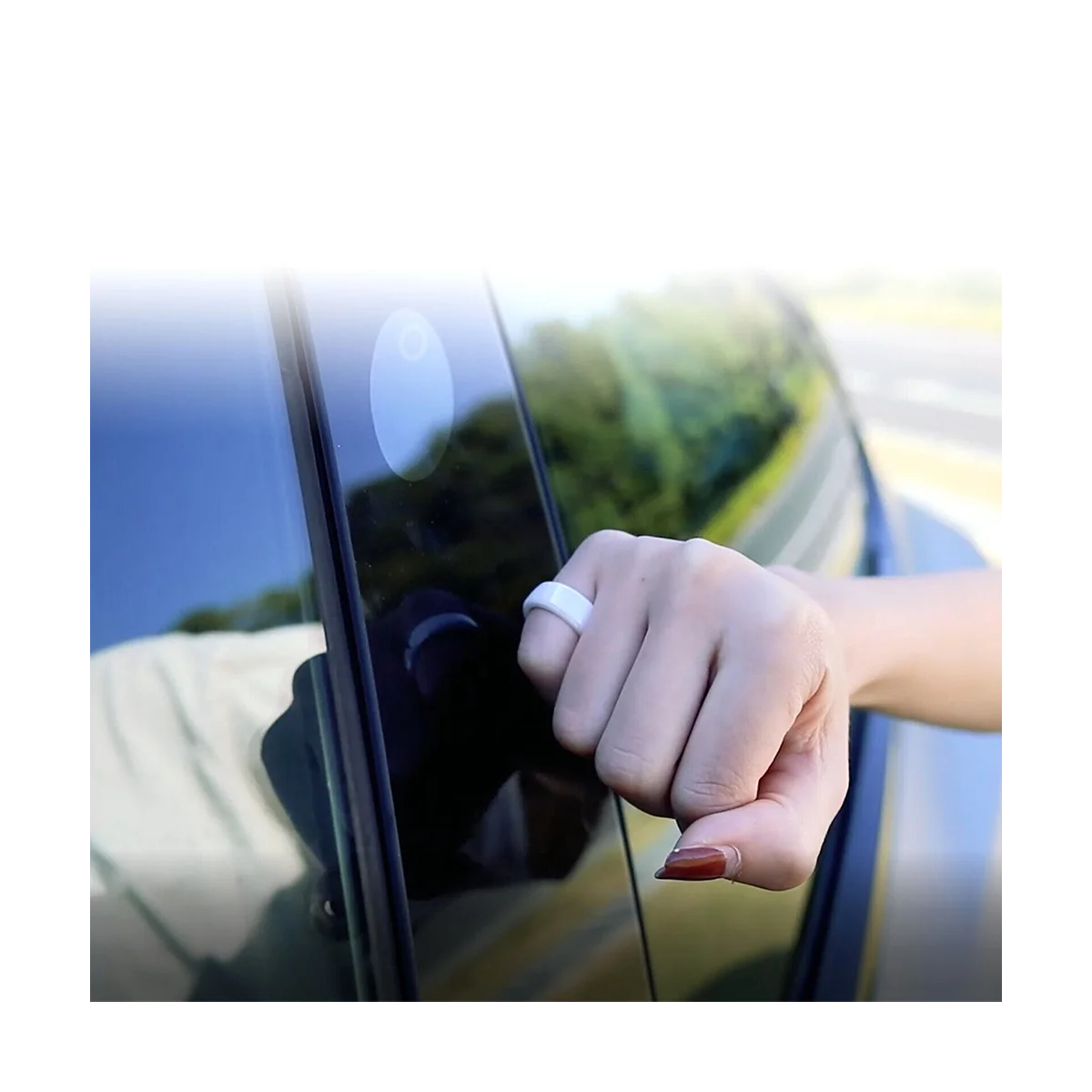 Fehér, Okos Gyűrű a Kulcs-Kártya kulcstartó NFC helyett Tesla,62mm - 2