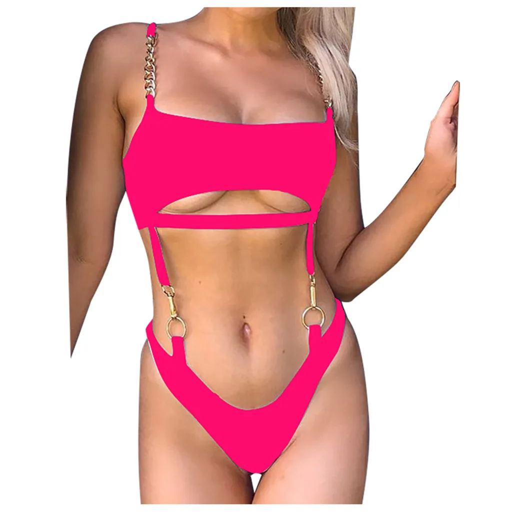 Két Darab Bikini Fürdőruha, Magas Derék Fürdőruha Nők 2023 Fekete Biquini Fürdőruha Női Nyári Új Gyűrű Strandcuccot Új Mujer - 2