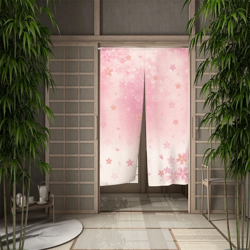 Japán Noren Ajtó Ajtó Curatin Cseresznyevirág Izakaya Partíció Függöny Konyha Hálószoba Fürdőszoba Ajtó Dekoráció A Fél Függöny - 3