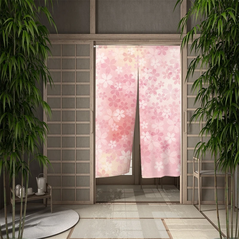 Japán Noren Ajtó Ajtó Curatin Cseresznyevirág Izakaya Partíció Függöny Konyha Hálószoba Fürdőszoba Ajtó Dekoráció A Fél Függöny - 4