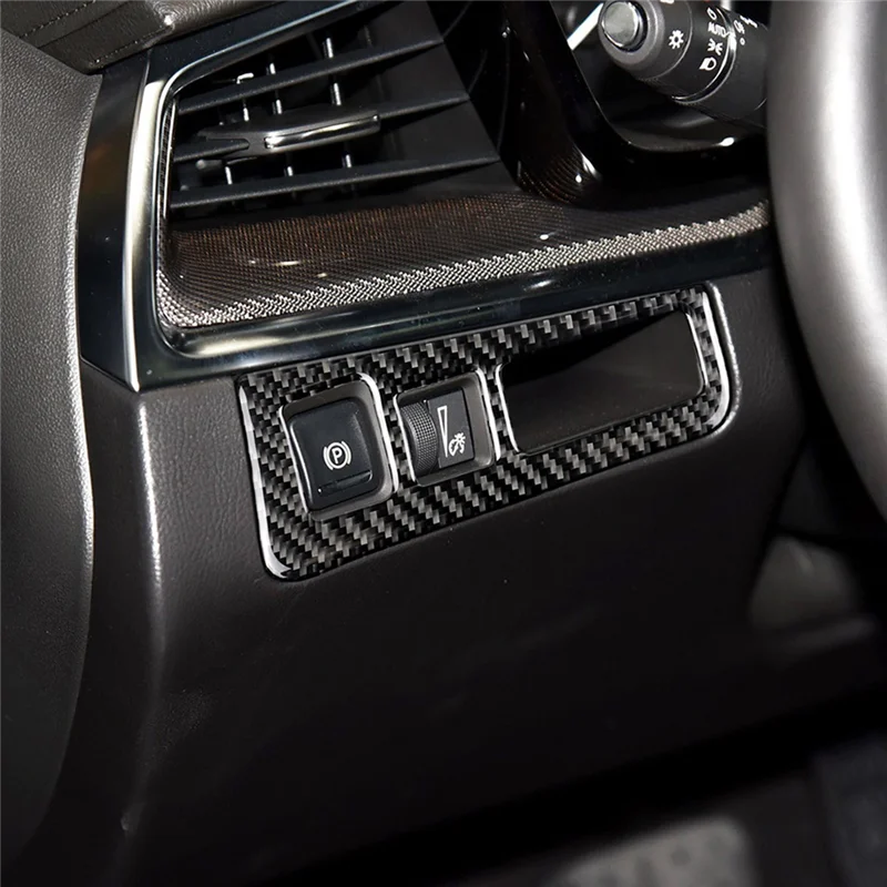Autó Fényszóró Kapcsoló Panel Fedél Trim Matrica Szénszálas a Cadillac XT5 2016 2017 2018 2019 2020 Tartozékok - 5