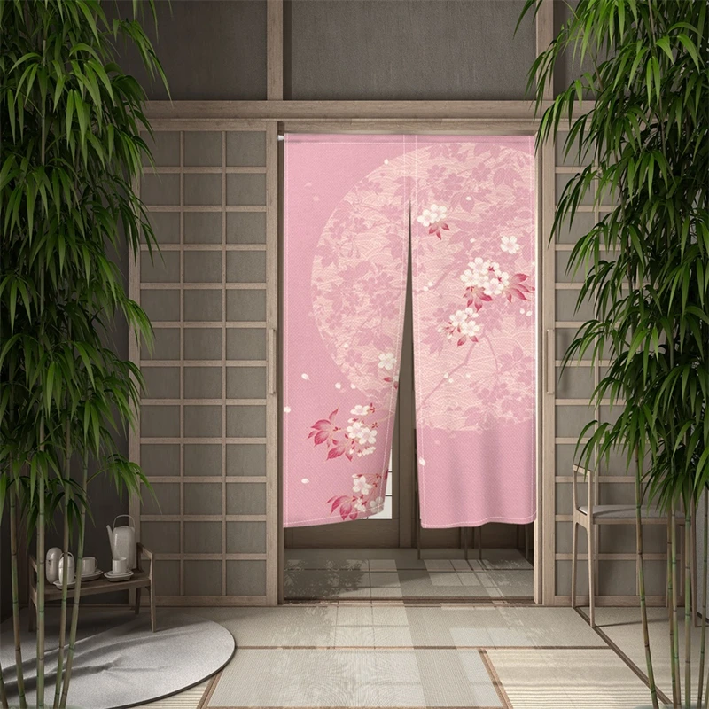 Japán Noren Ajtó Ajtó Curatin Cseresznyevirág Izakaya Partíció Függöny Konyha Hálószoba Fürdőszoba Ajtó Dekoráció A Fél Függöny - 5