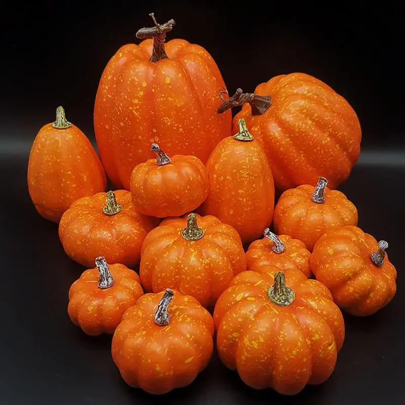 Mesterséges Pumpkin Dekoráció Őszi Őszi Halloween Party Kerti Asztal Dekoráció Hamis Sütőtök Betakarítás Dekoratív Hab Sütőtök - 5